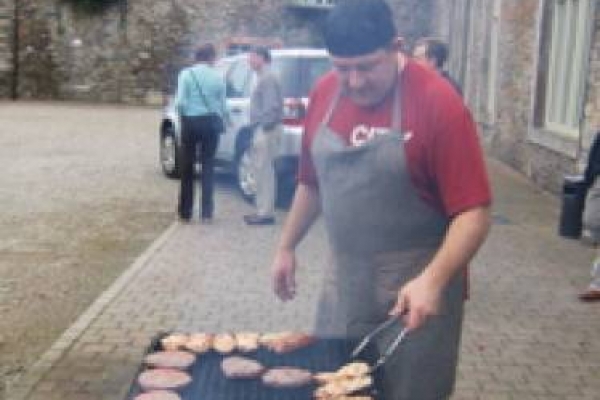 BBQ-ing in the Courtyard mid October