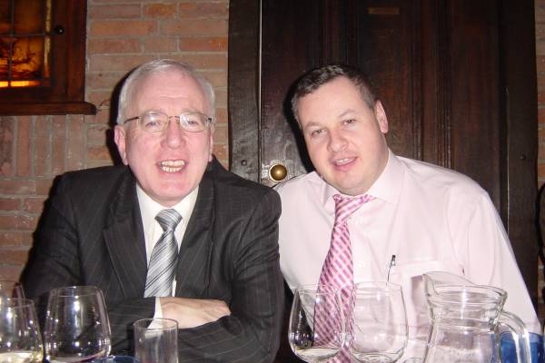 Councillor Ewart with Lisburn company Silotank
